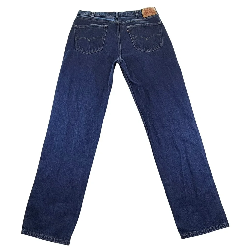 Levis 550 Relaxed Fit Tapered Leg Jeans Mens 38x34‎ Dark Wash Indigo Denim Pants